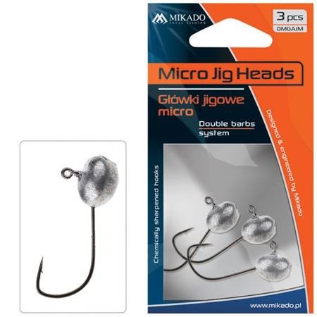 Przejdź do produktu GŁÓWKA JIGOWA MIKADO MICRO hak 2/5g/op.3szt