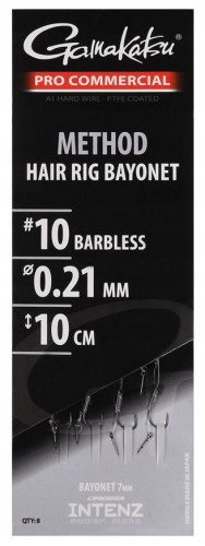 Przejdź do produktu GOTOWE PRZYPONY GAMAKATSU COARS METHOD- HAIR RIG BAYONET #10-0,21MM 10CM