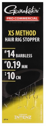 Przejdź do produktu GOTOWE PRZYPONY GAMAKATSU COARS XSMETHOD- HAIR RIG STOP #12-0,21MM 10CM