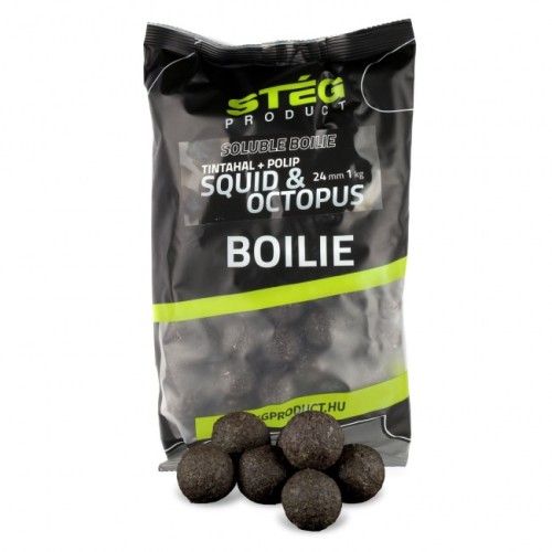 Przejdź do produktu Kulki Zanętowe Steg Soluble Boilie 24mm 1kg Kałamarnica Ośmiornica