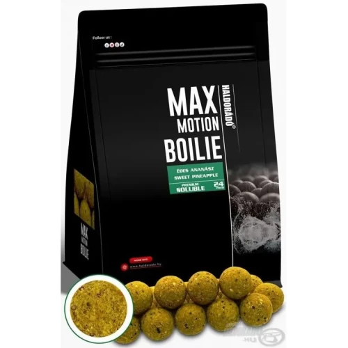 Przejdź do produktu Kulki Zanętowe HALDORADO MAX MOTION Boilie Premium Soluble 24 mm - Słodki Ananas