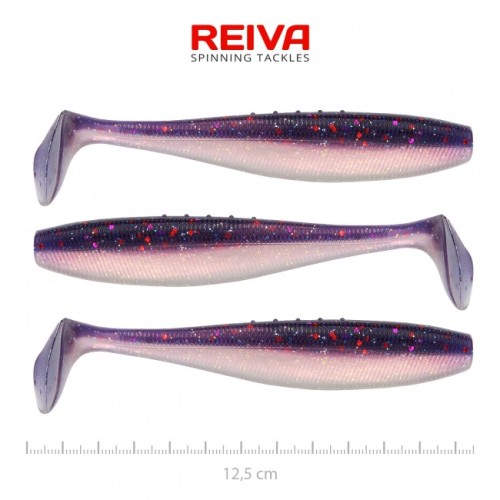 Przejdź do produktu Przynęta gumowa Reiva Flat Minnow shad 12,5cm 3szt (Purple Pearl)
