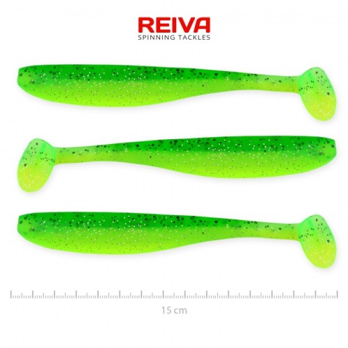 Przejdź do produktu Przynęta gumowa Reiva Flash Shad 15cm 3szt (Poison Green)