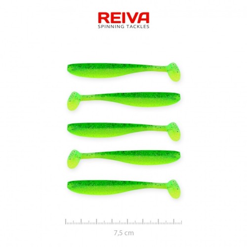 Przejdź do produktu Przynęta gumowa Reiva Flash Shad 7.5cm 5 szt (Poison Green)