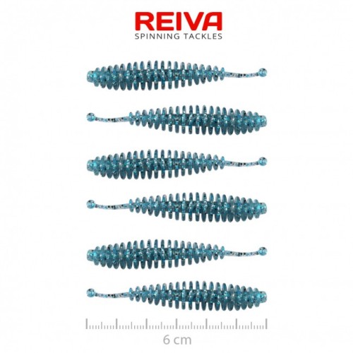 Przejdź do produktu Przynęta gumowa Reiva Tiny Worm 6cm 6szt(Blue Shiner)