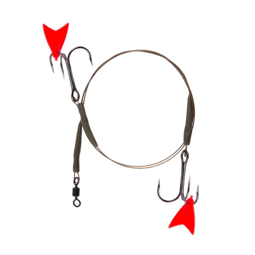 Przejdź do produktu Przypon Skeater Deadbait Twin Hook Trace – bezzadziorowy 50 cm/#002+002