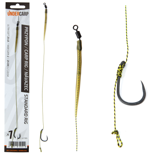 Przejdź do produktu Przypon karpiowy Undercarp Standard Rig Bezzadziorowy roz.2