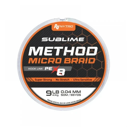 Przejdź do produktu Plecionka Nytro Sublime PE-X8 Method Microbraid Hook Link 0,06 mm / 11 lb / 5 kg / 50 m