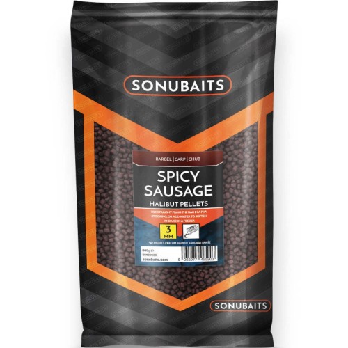 Przejdź do produktu Pellet Sonubaits Halibut - Spicy Sausage 8mm 900g
