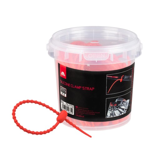 Przejdź do produktu Zapięcie Mikado, opaska zaciskowa silikonowa do wędek 21,5 mm czerwone