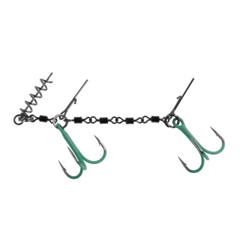 Przejdź do produktu Dozbrojka z krętlikiem Mikado JAWS Double EVO Stinger FLUO XL 35kg - roz.2/0