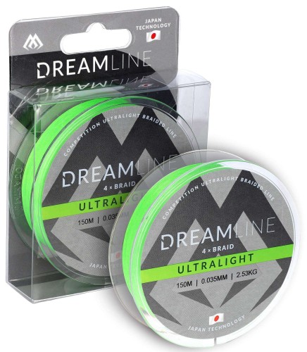 Przejdź do produktu Plecionka Mikado Dreamline Ultralight 0.047mm 3.87kg 150m Fluo Zielona