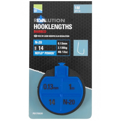 Przejdź do produktu Przypony Preston REVALUTION Hooklengths 100cm N-20 - roz .12