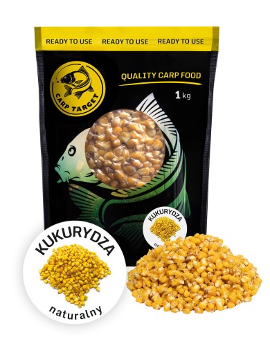 Przejdź do produktu Carp Target Kukurydza Zanętowa Naturalna 1 kg - ziarna wędkarskie