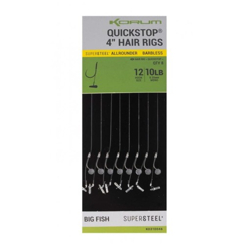 Przejdź do produktu Korum Quickstops Hair Rigs BARBLESS 10cm roz. 14
