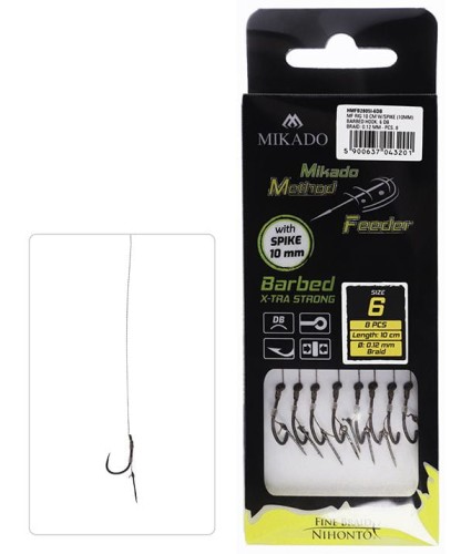 Przejdź do produktu PRZYPON METHOD FEEDER- Z IGŁĄ- NR 8DB, 0,12MM/10CM