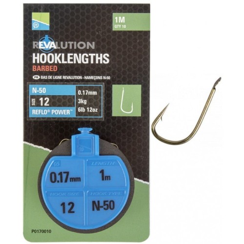 Przejdź do produktu PRZYPONY PRESTON REVALUTION HOOKLENGTHS 100CM N-50 - ROZ .12