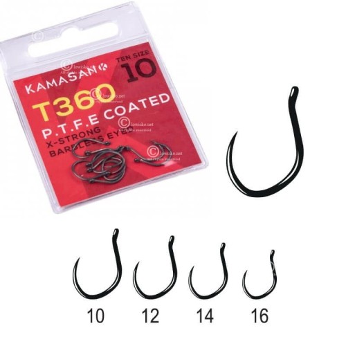 Przejdź do produktu Haczyki Kamasan T360 Eyed X-Strong PTFE Coated - r. 14
